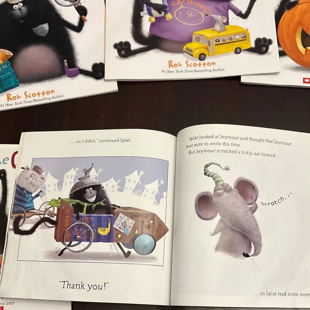 Rob Scotton Splat the Cat Books Lot 6 Books Kids Children Large‎ Paperbacks